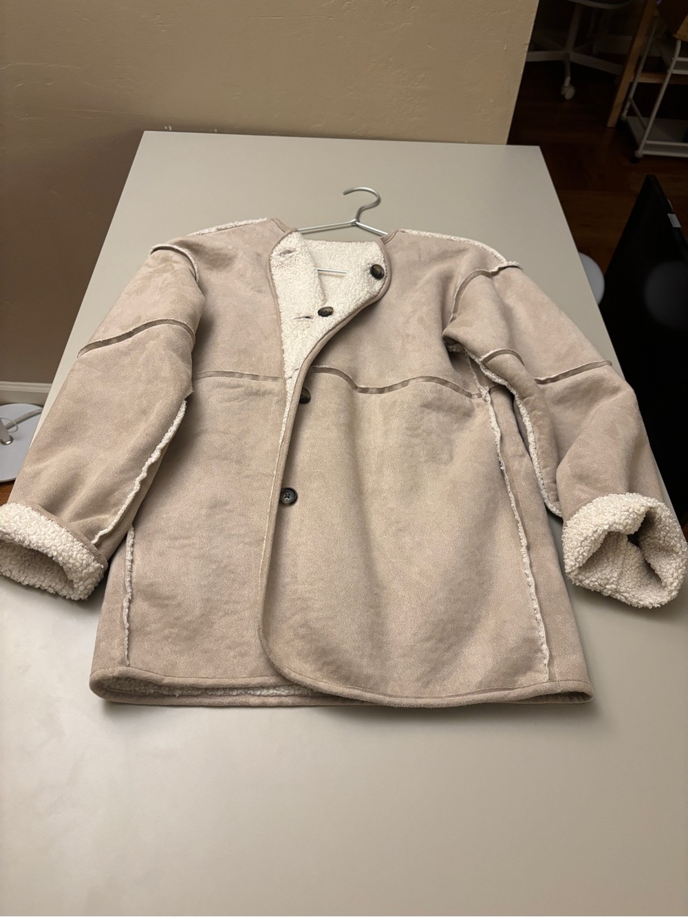 Reversible Beige Cozy Winter Jacket